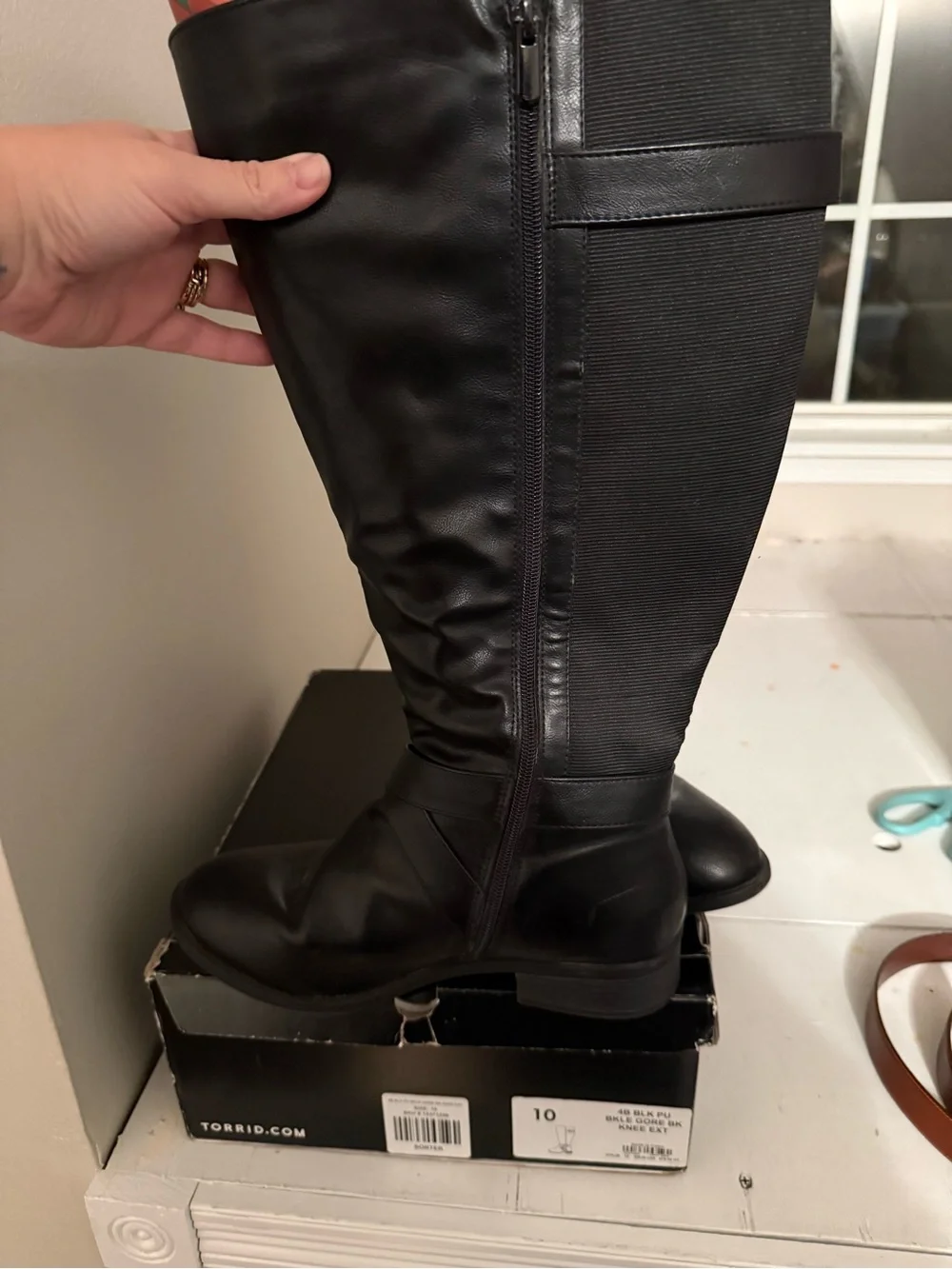 torrid Black Over-the-Knee Faux Leather Riding Boots